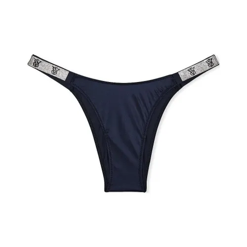 Victoria's Secret Розовый VERY Сексуальный Двойной SHINE Ремень Кружево Brazilian Panty B Нижнее белье Женские 1 шт Темно-синий