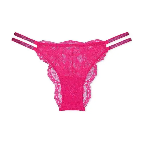 Victoria's Secret Розовый VERYSEXY Двойной SHINE Ремень Кружево Brazilian Panty Нижнее белье Женские 1 Пачка Розово-красный