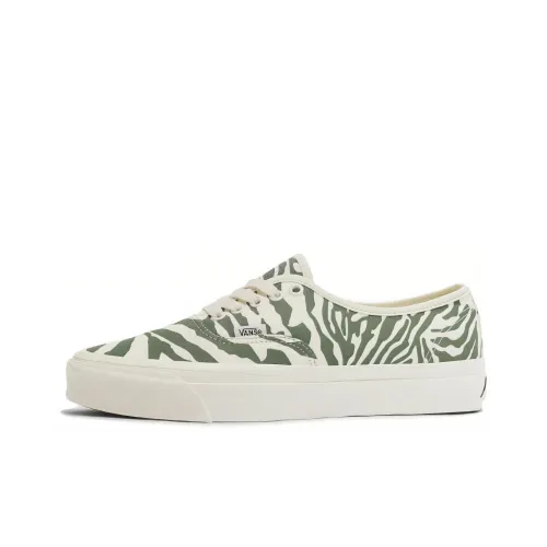 Vans Authentic Low-Top Shoes Серый Белый/Оливковый Зеленый Унисекс