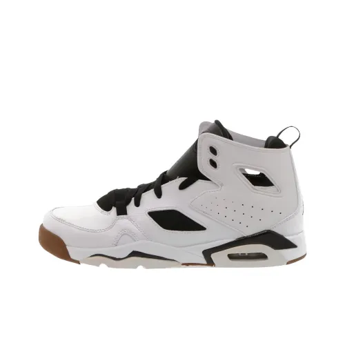 Jordan Flight Club 91 Амортизация Износостойкий MID Топ Винтажные баскетбольные кроссовки Женские Белые Черные