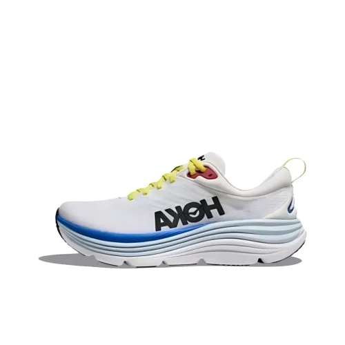 HOKA ONE ONE Gaviota 5 Амортизация Износостойкий Низкий Топ Беговые кроссовки Мужской Белый