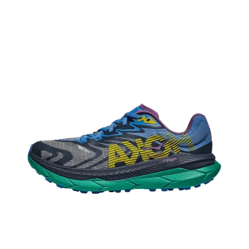 HOKA ONE ONE Tecton X Амортизация Износостойкие Низкие Кроссовки для Бега Мужские Синий Черный