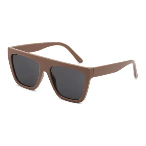 Пара Ponyo PC Квадратные Солнцезащитные Очки Унисекс Коричневый