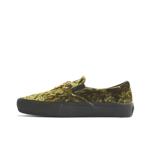 Needles x Vans Slip On Series Vault Classic Vlt LX Low Top Скейтборд Кроссовки Unisex Green