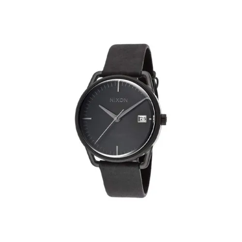 NIXON Наручные часы Автоматический Механический Механизм Кожаный Ремешок 38 мм Черный Циферблат Мужские часы