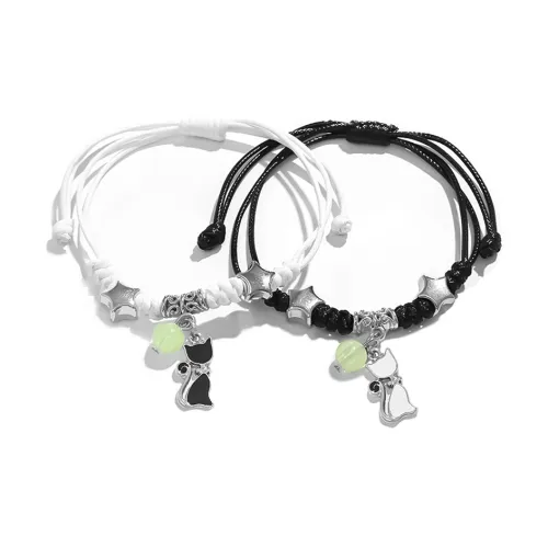 MUYAN Сплав Черный и Белый Кот Браслет Унисекс