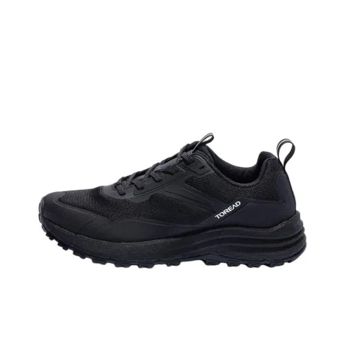 TOREAD Slip-resistant Abrasion-resistant Low Top Hiking Shoes Men's Black TOREAD Противоскользящие Устойчивые к износу Низкие Топы Походная обувь Мужская Черная