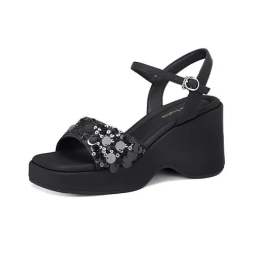 JESSICA SOPHIA One Ремешок Сандалии 8 см Женские Черные