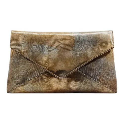 DRIES VAN NOTEN Металл Monitor Принт Кожа Клатч Женские Окисленный Цвет