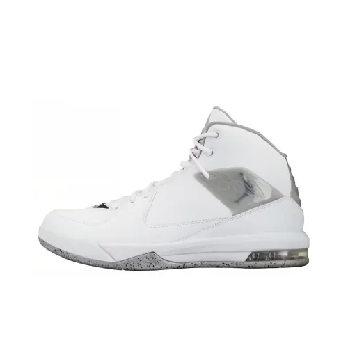 Jordan Flight Slip-resistant Abrasion-resistant MID Топ Винтажные баскетбольные кроссовки Мужские Белый Серый