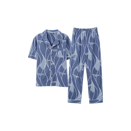 Follow The United States Пижамный комплект Мужской Синий