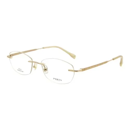 PORTS Титановый сплав Нерегулярная форма Оправы для очков Женские Золото Розовое золото