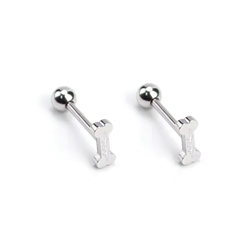 BLESSED BULLET Титановые стальные серьги-гвоздики женские