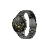 Твердый браслет из стали с зазубренными краями, три звена - черный