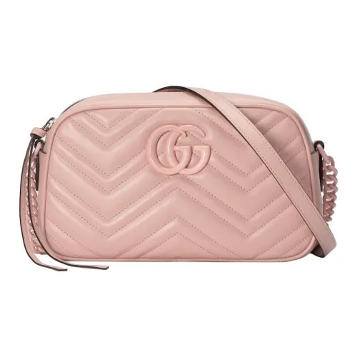 GUCCI GG Marmont Кожа Сумка через плечо Сумка на плечо Маленькая Женская Розовая