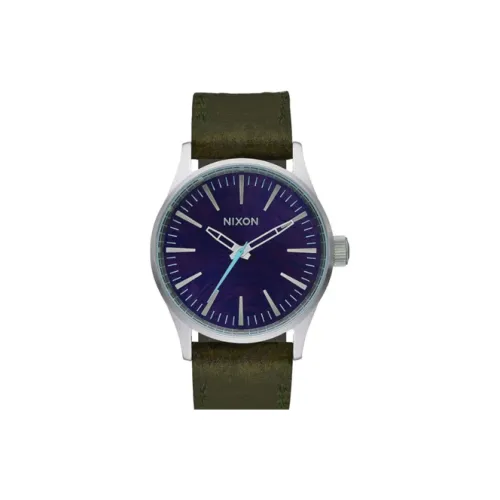 NIXON Наручные часы Кварцевый механизм Кожаный ремешок 38 мм Фиолетовый циферблат Часы Мужские часы