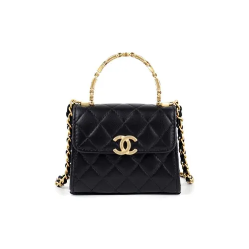 CHANEL Овчина Сумка Kelly Сумка через плечо Сумка на плечо Мини Сумка Женская Черная