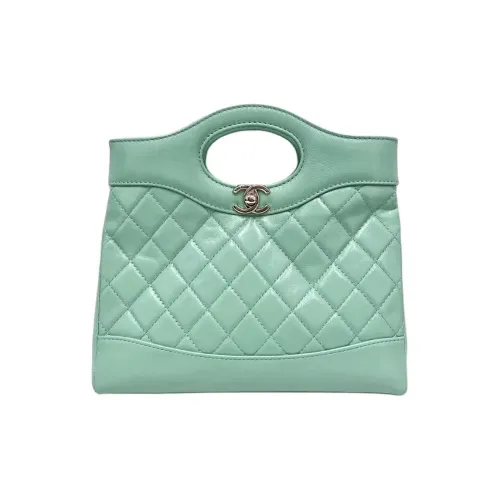 CHANEL Полированная сумка из овечьей кожи сумка-тоут сумка через плечо сумка мини женская зеленая