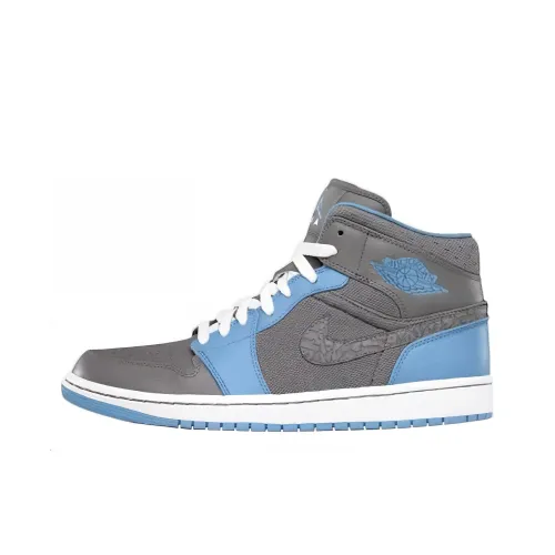 Jordan Air Jordan 1 Phat Противоскользящие Высокие Топы Винтажные Баскетбольные Кроссовки Мужские Черные Синие