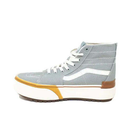 Vans SK8 Амортизация Износостойкие Высокие Кроссовки для Скейтбординга Унисекс Зеленые