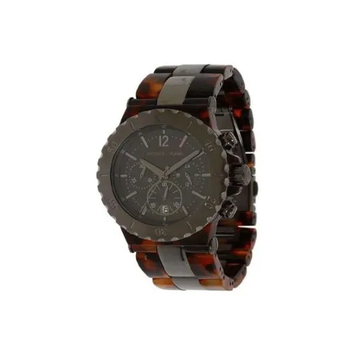 MICHAEL KORS Наручные часы Кварцевый механизм Смольный ремешок 44 мм Черный циферблат Мужские часы MK5501