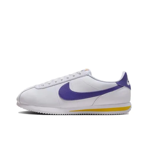 Nike Cortez Аbrasion Resistant Дышащие Беговые кроссовки Мужские Белые Синие