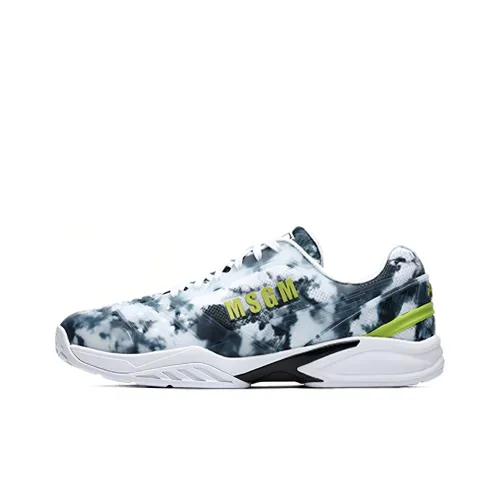 MSGM x Fila Heritage FHT Low Топ Тренировочные Беговые Кроссовки Мужские Белый Черный