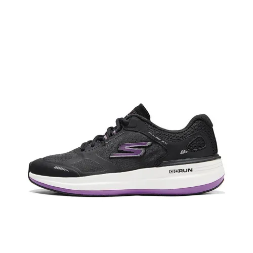Skechers GOrun Pulse 2 Амортизация и Дышащий Низкий Топ Беговые кроссовки Женские Черный Фиолетовый