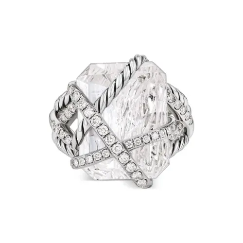 David Yurman Кристальный Серебряный Кольца Women's Silver