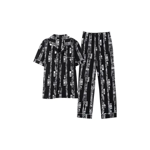 Follow The United States Пижамный комплект Мужской Черный