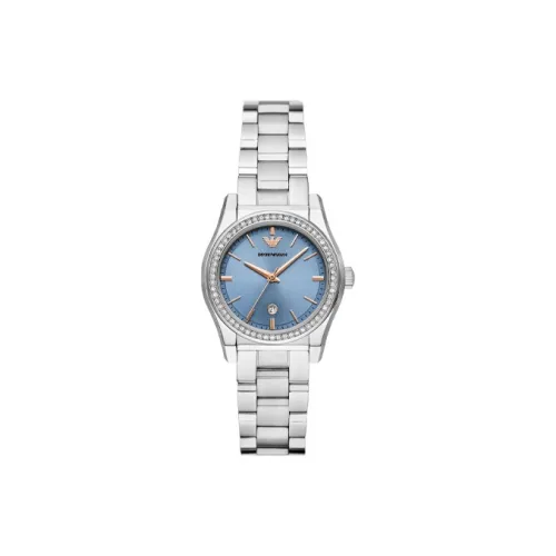 EMPORIO ARMANI Women's Watch Кварцевый механизм ремешок из нержавеющей стали 32 мм синий циферблат
