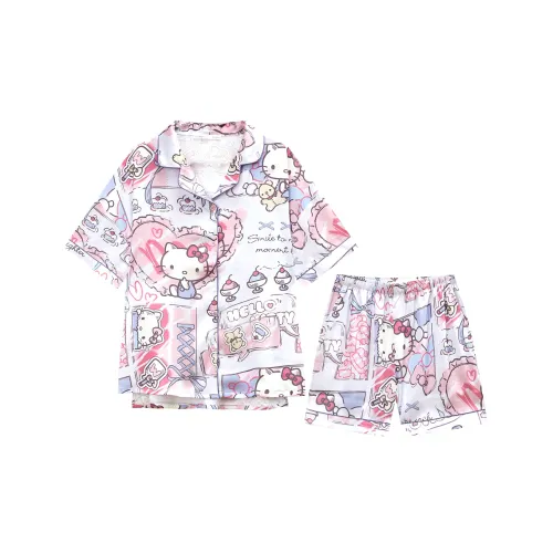 GUKOO x HelloKitty Пижамный комплект Женские Пузырьки Фиолетовый