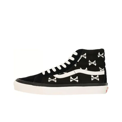 VANS SK8 BONES Высокие Кроссовки для скейтбординга Унисекс Черный Белый