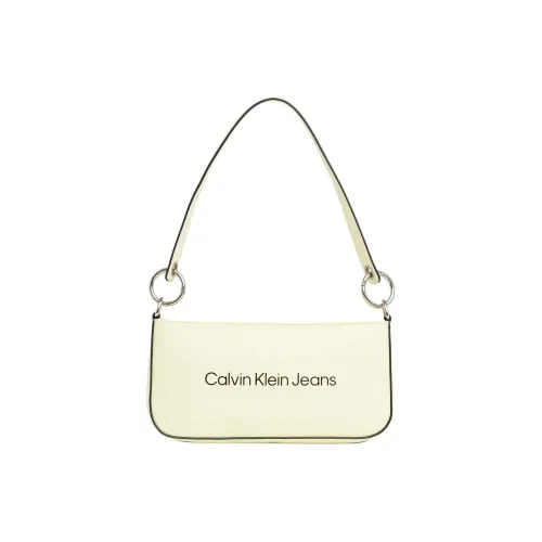 CALVIN KLEIN Гладкая искусственная кожа полиуретан сумка через плечо стандартная женская светло-желтая
