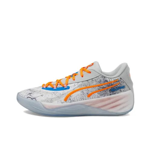 PUMA Все Pro Nitro Баскетбольные кроссовки Low Топ Серый Оранжевый Мужской