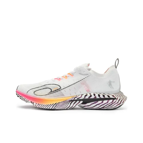 QIAODAN Feiteng PRO Амортизаторы Slip-resistant устойчивые к истиранию Низкий топ Беговые кроссовки WOMEN'S JORDAN Белый черный