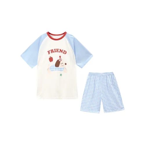 GUKOO Летний комплект пижам Мужской Pearl White