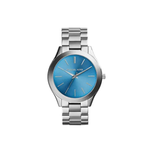 MICHAEL KORS Женские часы Кварцевый механизм Ремешок из нержавеющей стали 41 мм Синий циферблат