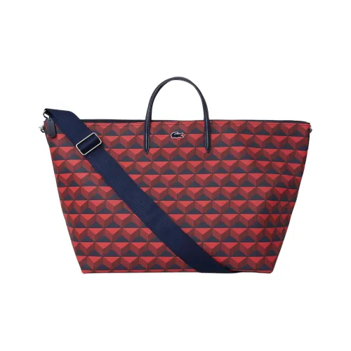 LACOSTE PVC Тоут Сумка Сумка для покупок Сумка через плечо Сумка Экстра-большая Унисекс Красная