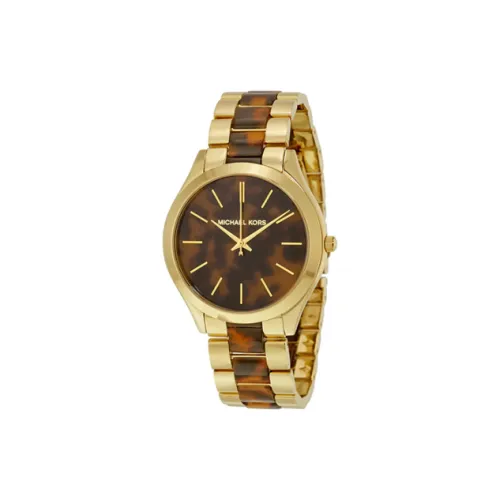 MICHAEL KORS Наручные часы Кварцевый механизм Нержавеющая сталь Ремешок 42 мм Золотой циферблат Унисекс MK4284