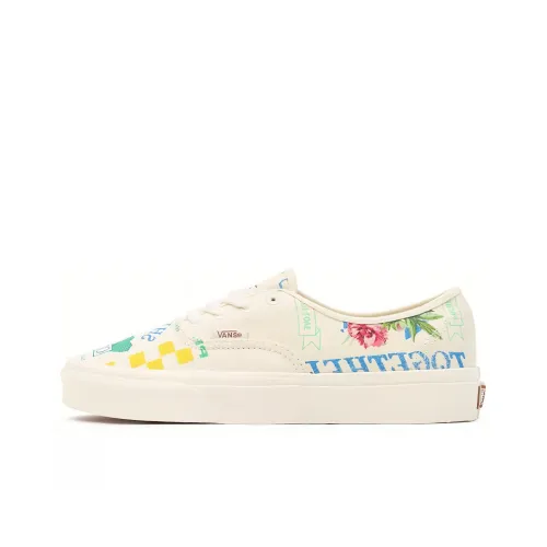 VANS Authentic Series Низкие Кроссовки для Скейтбординга Унисекс Белый Зеленый Синий