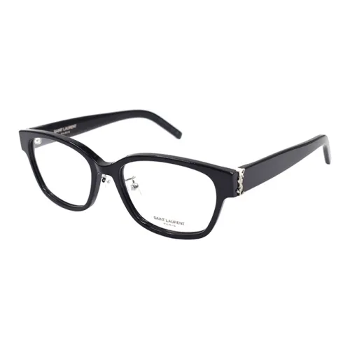 SAINT LAURENT Пластиковая оправа овал оправы для очков женские черный серебряный