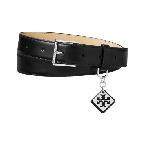 TORY BURCH Логотип Ярлык Плавная пряжка Кожаные ремни Женские Черный