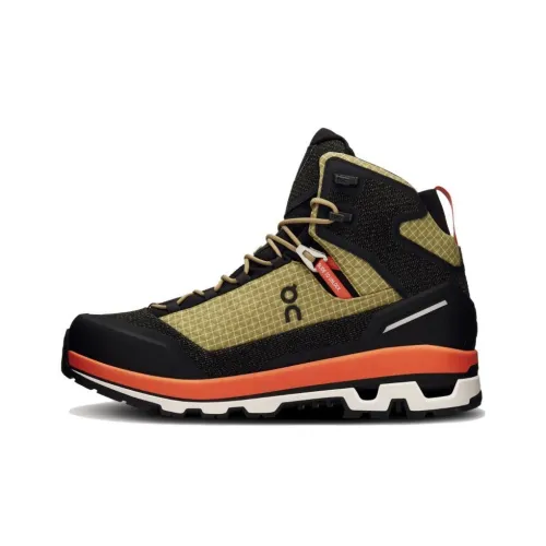 On Амортизация Slip-resistant Водонепроницаемый MID Топ Повседневные Беговые кроссовки Мужские Черный Золото Оранжевый