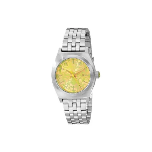 NIXON Наручные часы Кварцевый механизм Нержавеющая сталь Ремешок 26 мм Золотой циферблат Женские часы