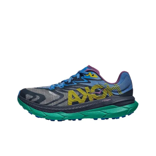 HOKA ONE ONE Tecton X Амортизация Износостойкие Низкие Кроссовки для Бега Женские Синий Черный