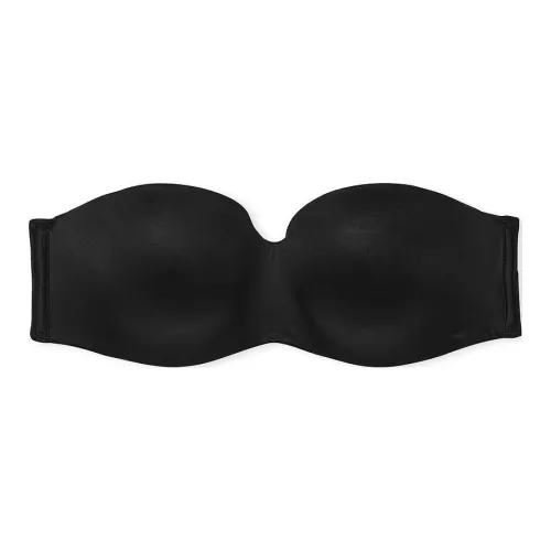 Victoria's Secret BODY By Victoria Collection 7440 Минималистичный Легко Подкладанный Гладкий Без бретелек Бюстгальтер Женский Черный