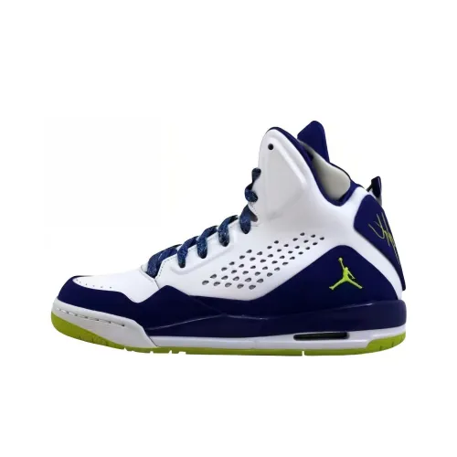 Jordan Flight SC 3 Slip Resistant Abrasion Resistant MID Топ Повседневная обувь Женская Белый Синий