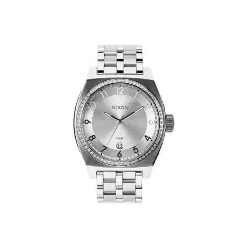 NIXON Наручные часы Кварцевый механизм Нержавеющая сталь Ремешок 40 мм Серый циферблат Женские часы
