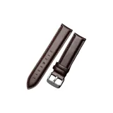 [Двусторонняя натуральная кожа] Темно-кофейный цвет - Серебристая пряжка